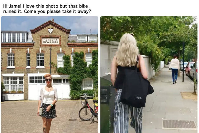 Jovem pediu para mestre do Photoshop retirar uma bike da foto e foi isso o que ele fez 