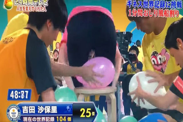 Lenda Olmpica japonesa usa o traseiro para estourar o recorde mundial mais esquisito de todos