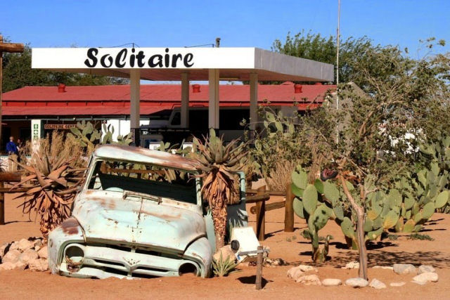 A solitria aldeia Solitria, na Nambia