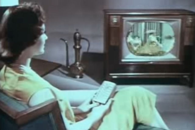 O pico comercial da TV com controle remoto em 1961