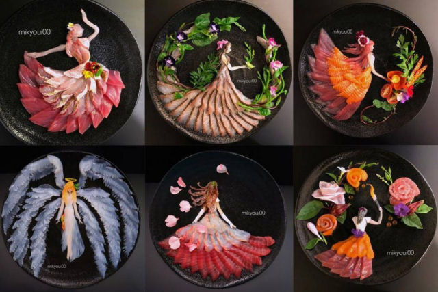 Artista amador da culinria cria os mais surpreendentes pratos de sashimi