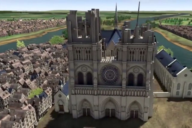 Notvel renderizao 3D mostra como a Catedral de Notre Dame foi construda