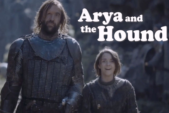 A tensa amizade entre Arya Stark e Sandor Clegane reimaginada como uma srie de TV da dcada de 80