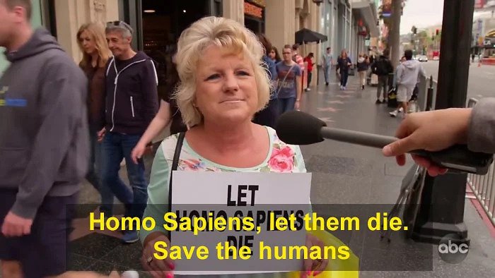 Enquete de rua pergunta a americanos se o Homo sapiens devia ser salvo e as respostas so de chorar (ou rir)