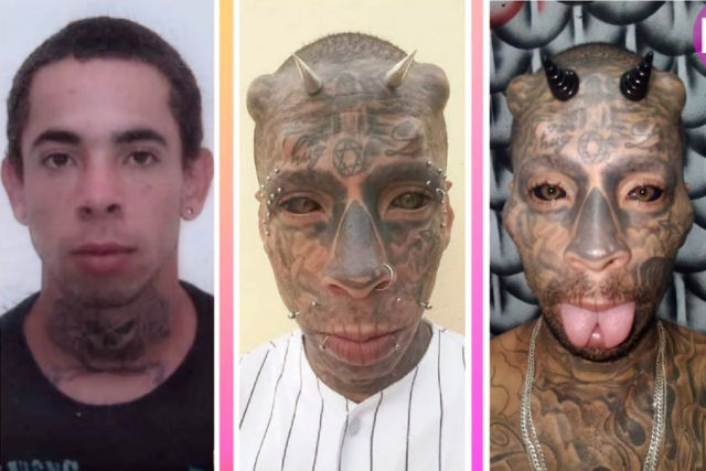 Esse tatuador brasiliense pretende cobrir mais de 90% do corpo com tatuagens