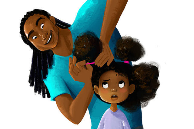 Pai aprende a pentear o cabelo de sua filha em um curta emocionante