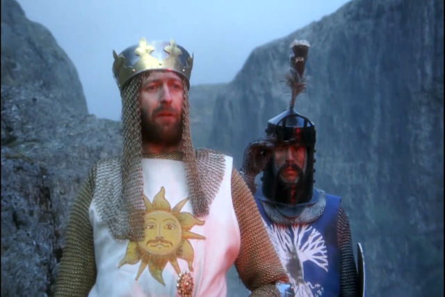 Um trailer srio para 'Monty Python e o Santo Graal'