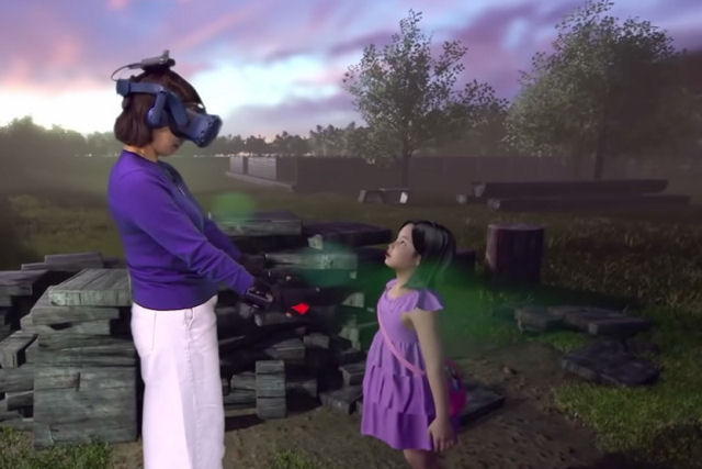 Me reuniu-se com sua filha falecida atravs da realidade virtual em um programa de televiso