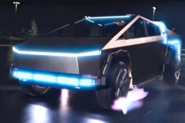 Alguém substituiu o DeLorean de 'De volta para o futuro' por um Tesla Cybertruck