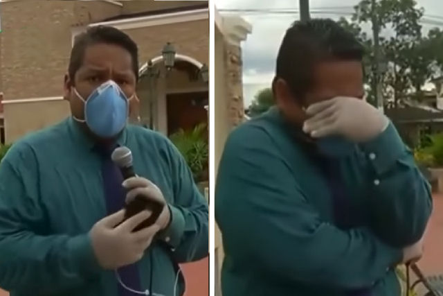 Repórter equatoriano chora ao vivo ao reportar sobre a situação do coronavírus