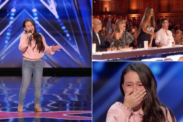 A bela Sofia Vergara pressionou o botão dourado à performance de 'Shallow' de uma menina de 10 anos no Got Talent