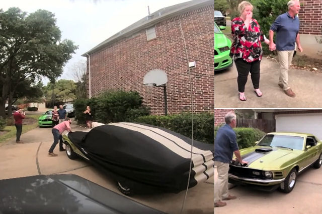 Americano surpreende seus pais com carro o que eles saíram em seu primeiro encontro