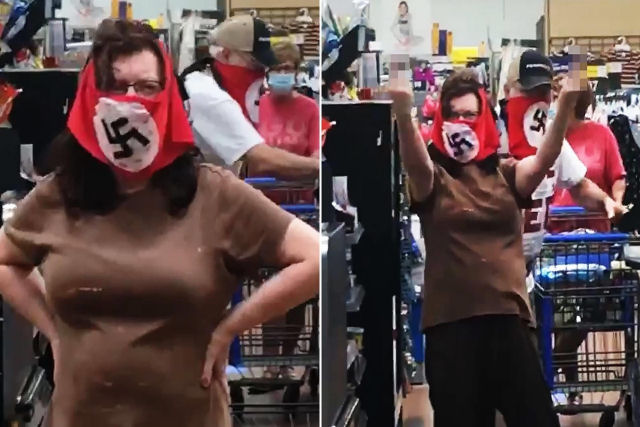 Indignação e repúdio por um casal com máscaras nazistas em um supermercado nos EUA