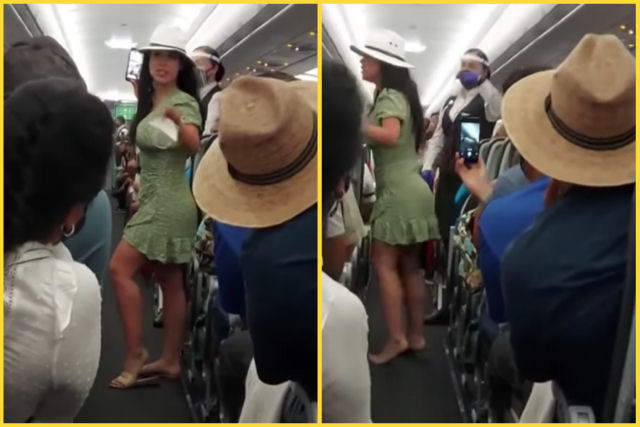 Uma passageira tira a máscara antes de decolar em Cancun, insulta quem a repreende e acaba expulsa do avião