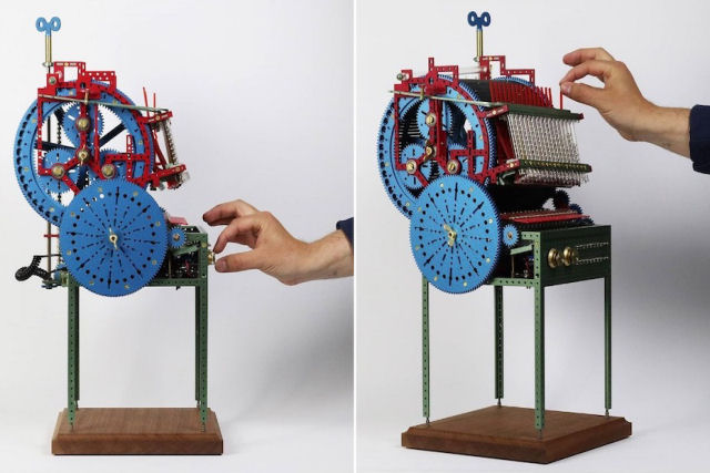 Uma máquina musical em miniatura feita em homenagem à versão original Wintergatan