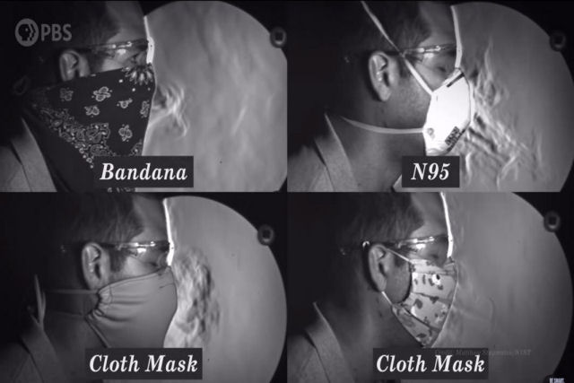 Mais um vídeo mostra por que usar máscaras é uma medida eficaz contra o coronavírus