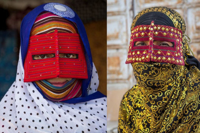 As belas e misteriosas iranianas fotografadas com suas máscaras boregheh