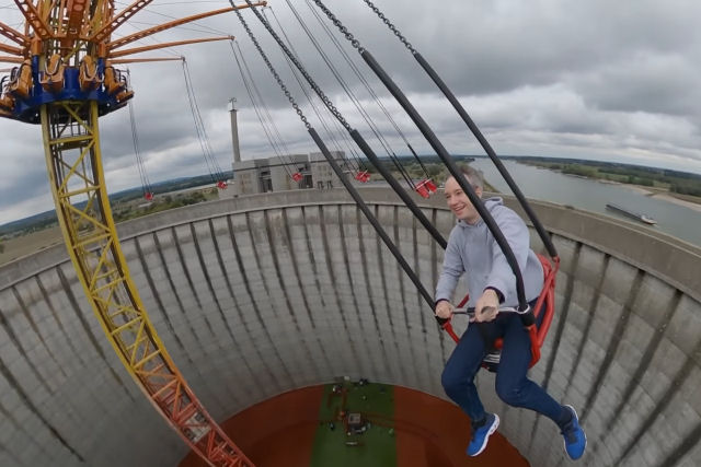 Há um parque de diversão dentro de uma central nuclear na Alemanha