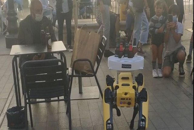 O robocão da Boston Dynamics agora serve cervejas em Sevilha, na Espanha