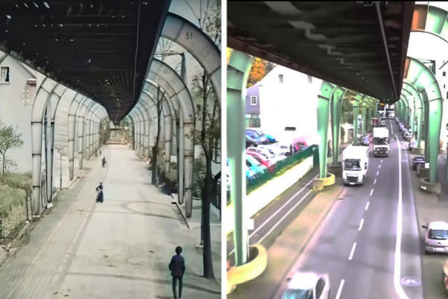 Comparação justaposta de vídeos de 1902 e 2015 do bonde de Wuppertal levou os internautas a lamentar o progresso