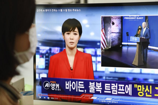 Apresentadora virtual de notícias com tecnologia de IA chega à TV sul-coreana