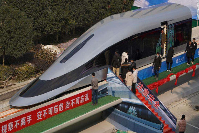 Assim é o trem de levitação magnética chinês que viajará a 800 km/h