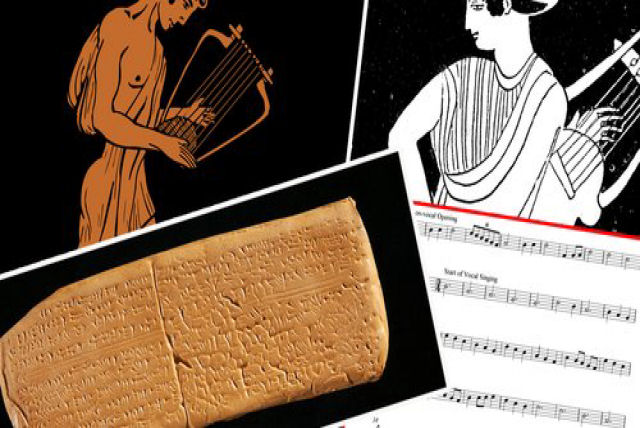 A melodia mais antiga conhecida é um hino hurrita à deusa Nical