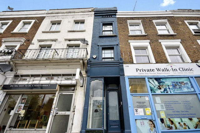 Com menos de 2 metros de largura, a casa mais estreita de Londres está sendo vendida por 7 milhões de reais