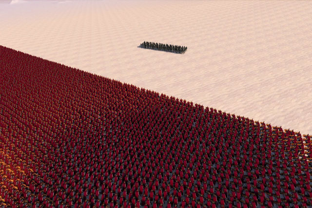 Simulação mostra o que ocorreria se 20.000 espartanos enfrentassem 100 soldados modernos