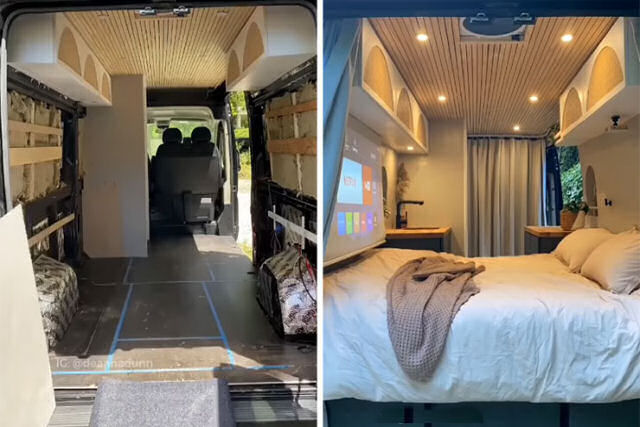 Casal registra a incrível transformação de uma van em um motorhome em stop-motion