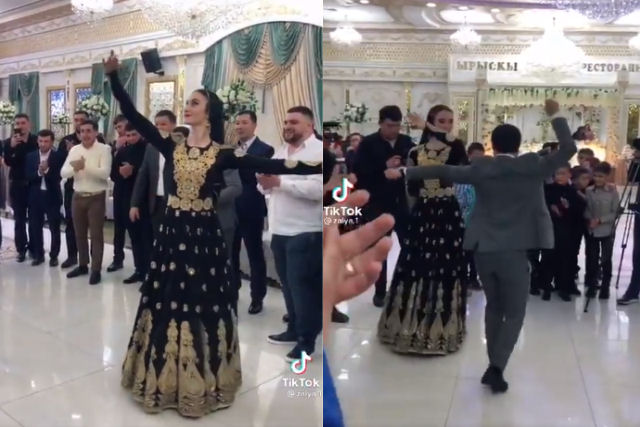 Em vídeo viral, mulher parece deslizar pelo salão