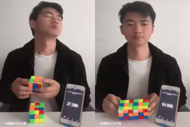 Esse cara propõe um tipo diferente de solução do cubo de Rubik