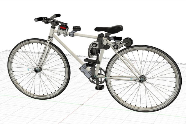 Bicicleta elétrica mantém o equilíbrio de forma completamente autônoma