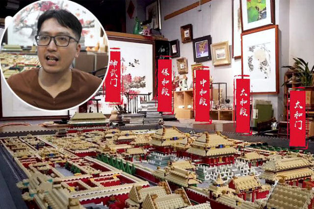 Chinês recria a Cidade Proibida de Pequim com mais de 700.000 blocos de Lego