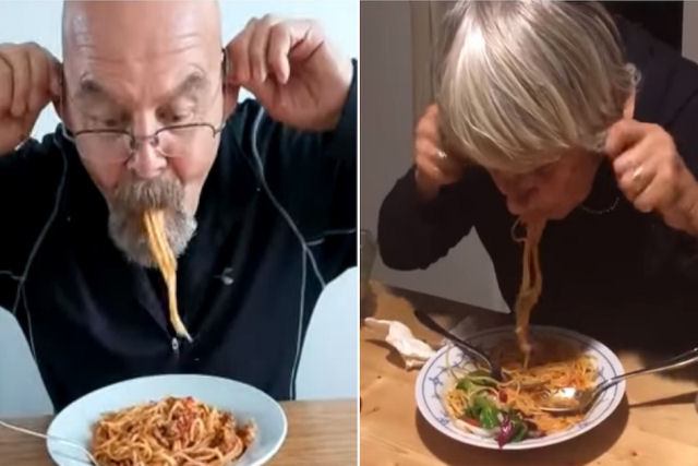 Como comer espaguete torcendo as orelhas