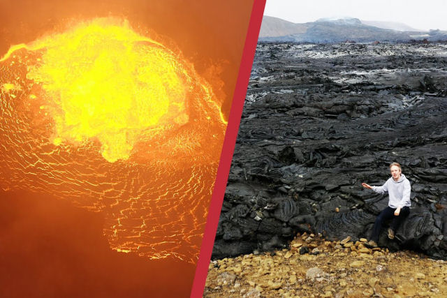 Tom Scott tenta sem sucesso filmar a erupção de um vulcão de 6.000 anos na Islândia