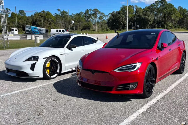 Tesla Model S Plaid 'destroça' um Porsche de 185.000 dólares em uma série de corridas