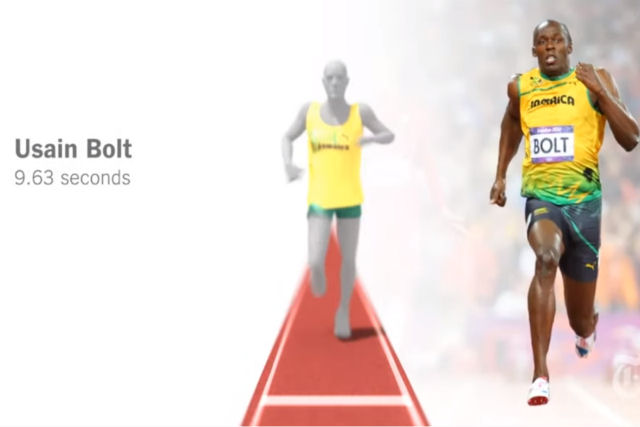 Usain Bolt e os homens mais rápidos do mundo desde 1896 na mesma pista