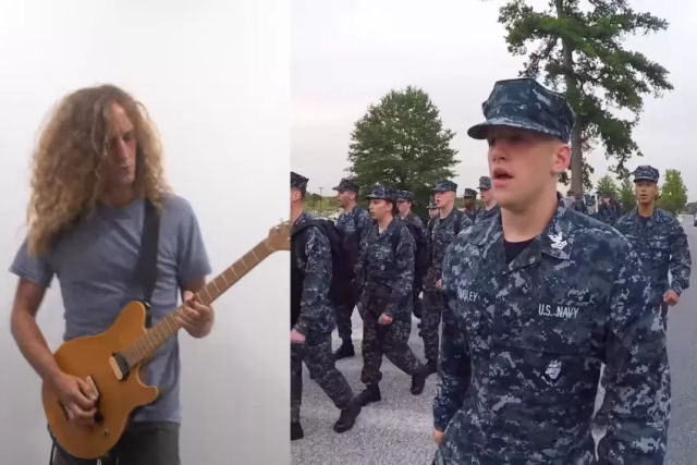 Gênio do riff retrabalha um exercício militar em uma canção metal cativante