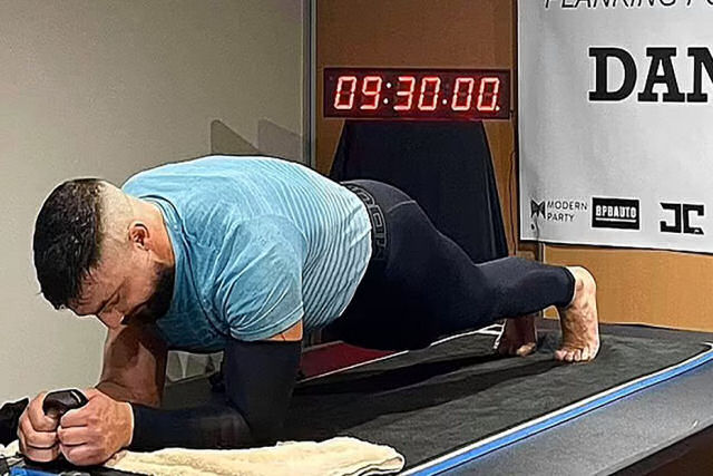 Australiano estabelece recorde ao passar 9h30 fazendo prancha abdominal