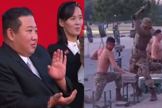 Vídeo mostra militares norte-coreanos quebrando concreto com a cabeça