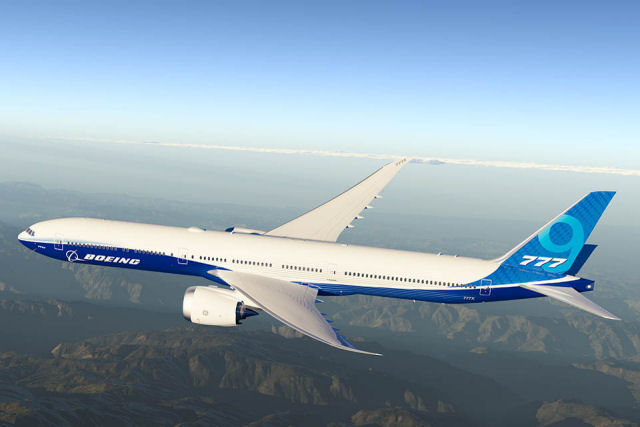 Uma primeira olhada de perto no enorme Boeing 777X