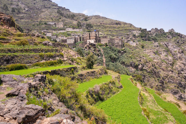 Em Jabal Haraz, no Iêmen, os povoados foram construídos como castelos