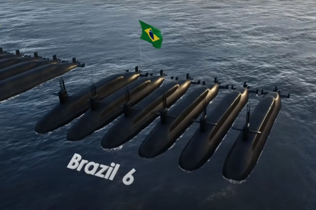 Quantos submarinos militares existem nas frotas de cada país?