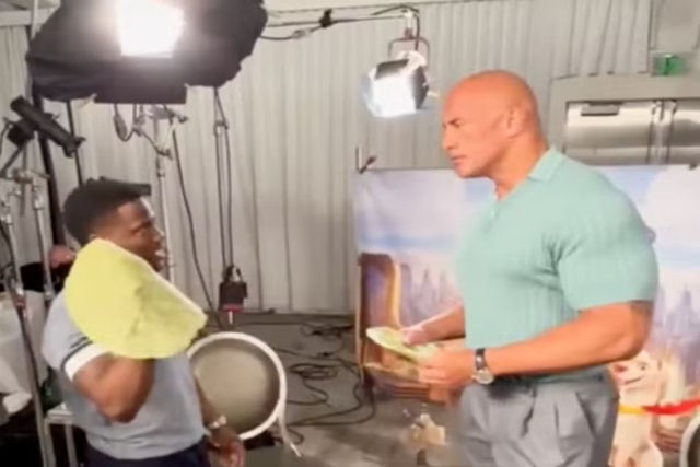 Kevin Hart e Dwayne “The Rock” Johnson se enfrentam no desafio da tortilha