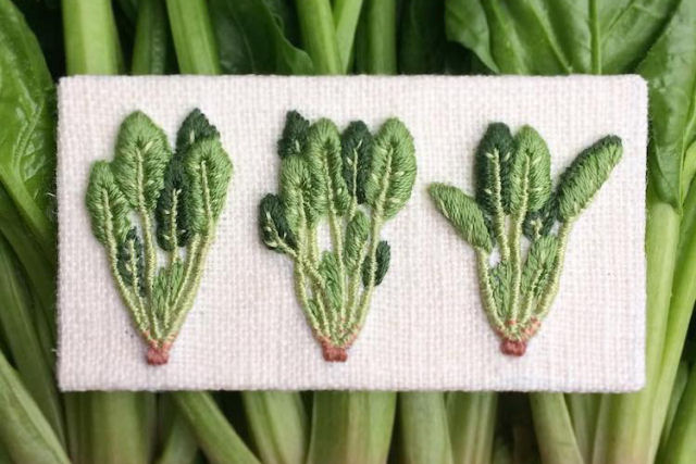 Artista japonesa cultiva verduras e legumes em bordados tridimensionais incrivelmente realistas