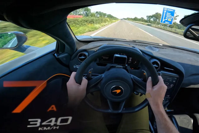 Youtuber ultrapassa limite de velocidade do McLaren 765 LT ao atingir 340 km/h