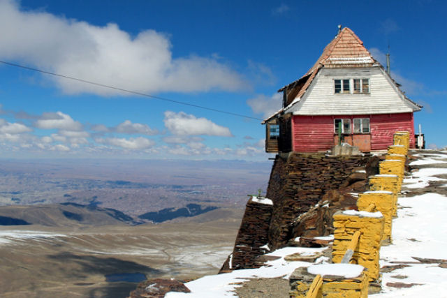 A estância de esqui abandonada de Chacaltaya, na Bolívia