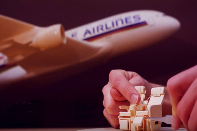Criando um avio a jato Boeing 777 de papel altamente detalhado