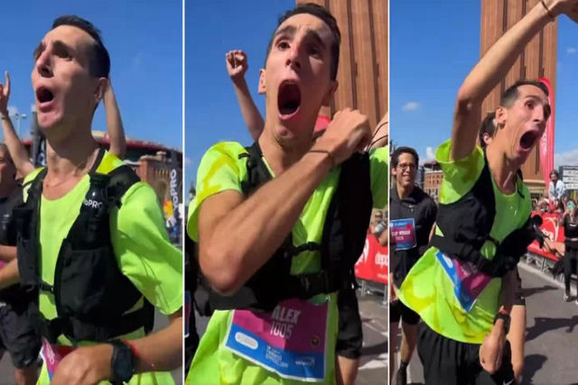 A emocionante faanha do primeiro atleta com paralisia cerebral a completar uma maratona